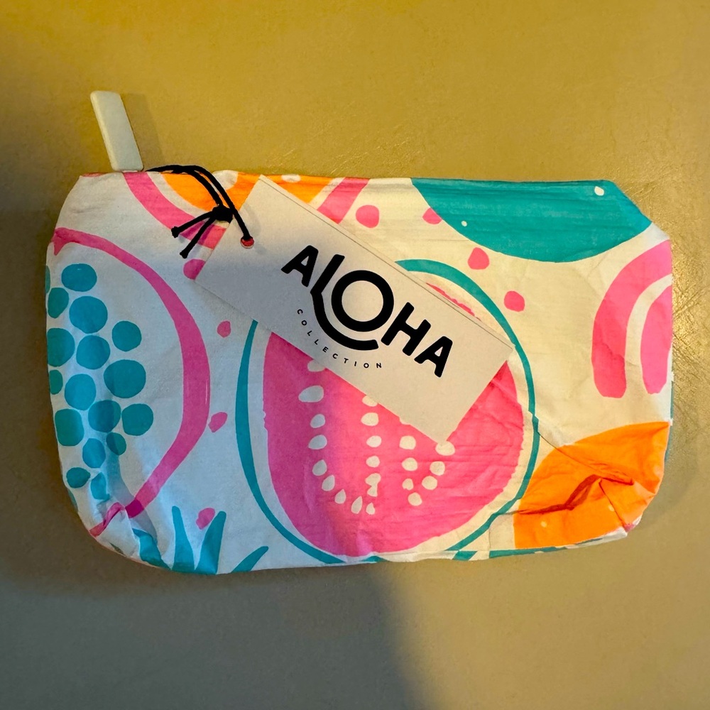 Aloha collection mini pouch NWT Luau punch neon/white